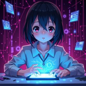 Comparison layout of anime style versus photorealistic generative AI models